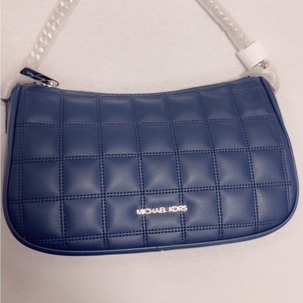 Michael Kors Navy Quilted Shoulder Bag